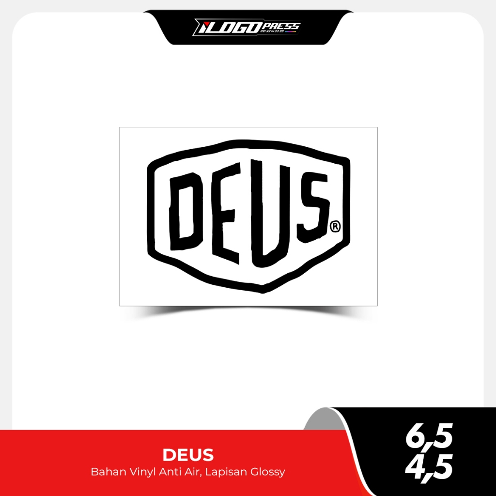 

DEUS - Stiker Distro Clothing Brand Bahan Vinyl Premium Anti Air Glossy