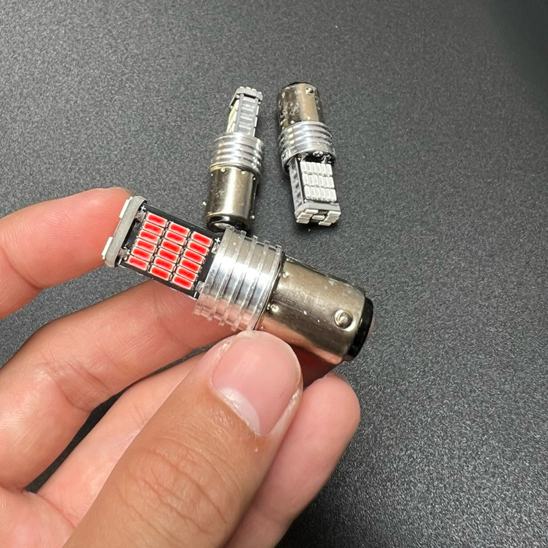 LAMPU LED Rem Brake Bay15D Bayonet 1157 45 Titik 45 Mata 45 Led Mobil Motor Kaki 2 DC 12 Volt