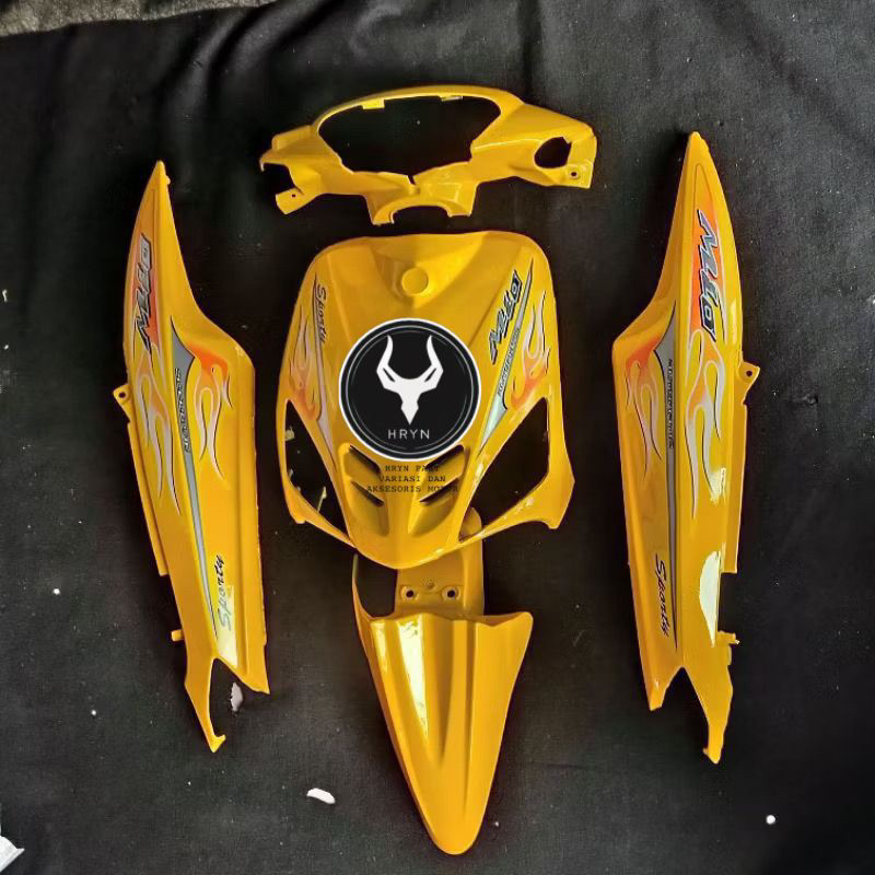 bodi fullset mio sporty kuning - cover bodi mio sporty kuning - bodi set mio sporty kuning - bodi mi