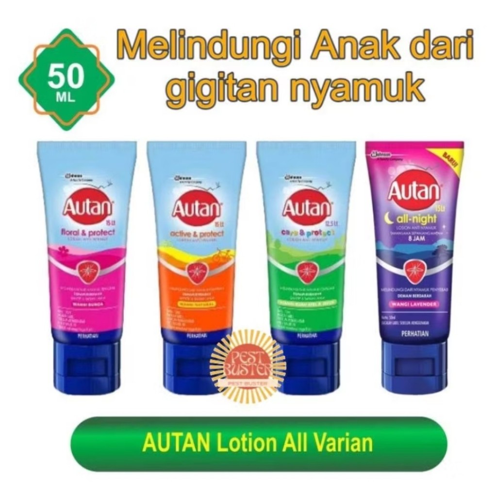 Autan Lotion Anti Nyamuk Tube 50ml / Lotion Anti Nyamuk