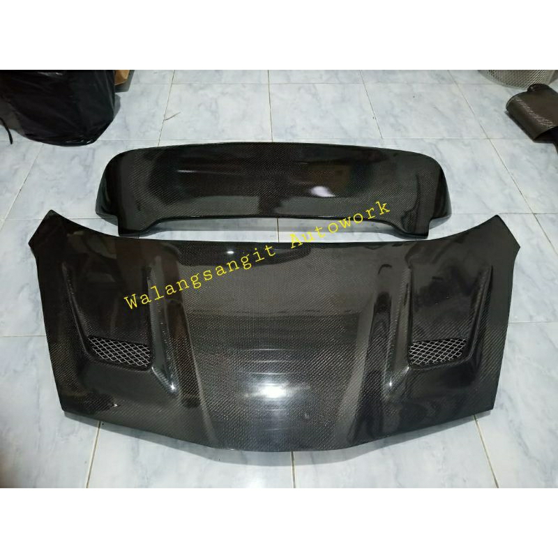 1SEAT CARBON KAP MESIN &SPOILER SPOON JAZZ GE8