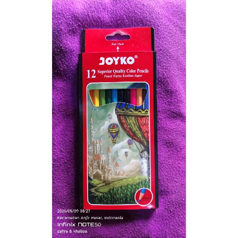 

pensil warna joyko 12 warna panjang