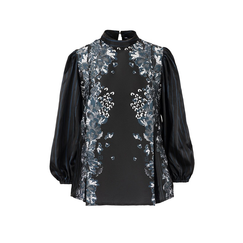 Aquila Pleated Blouse - Black