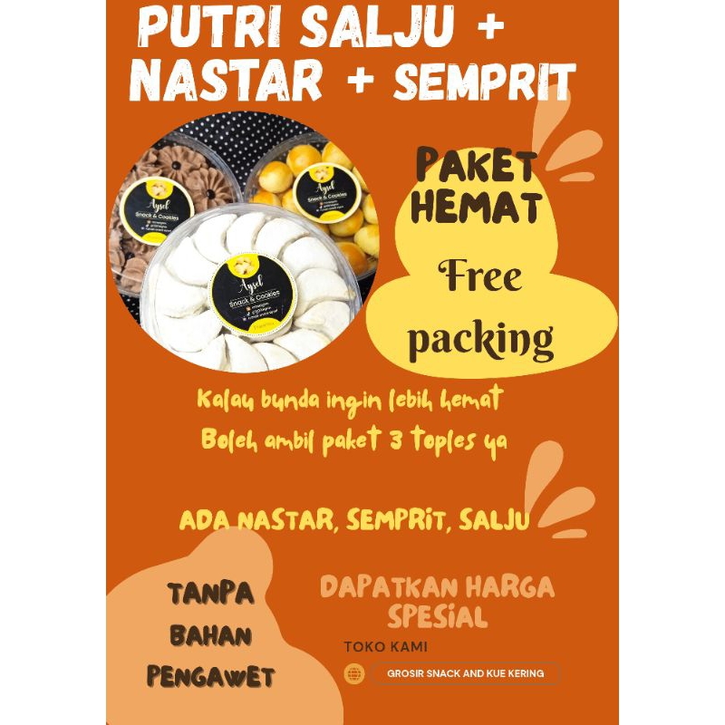 

PROMO!! Beli 2 gratis 1 KUE KERING SEMPRIT SALJU FREE NASTAR