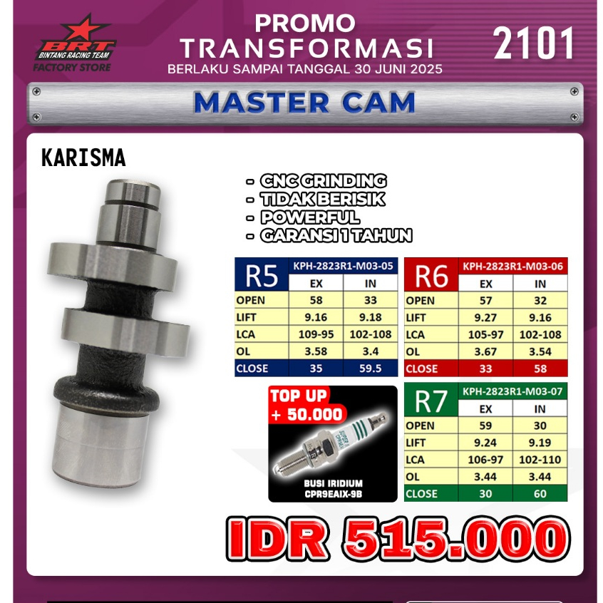 promo 2101 BRT MASTER CAM BRT