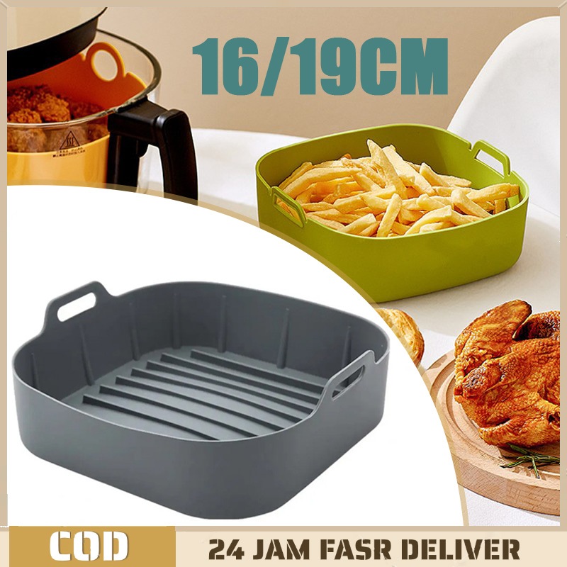 16/19cm Air Fryer Tray/Wadah Air Fryer Air Fryer Silicone Tray Silikon Wadah Tray Air Fryer Air Frye