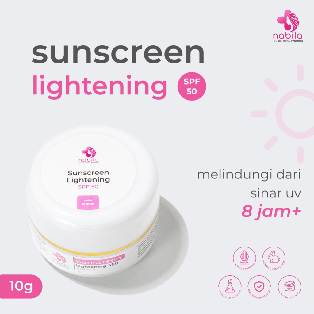 SUNSCREEN LIGHTENING SPF 50 | NABILA | NABILA SKINCARE | NABILASKINCARE