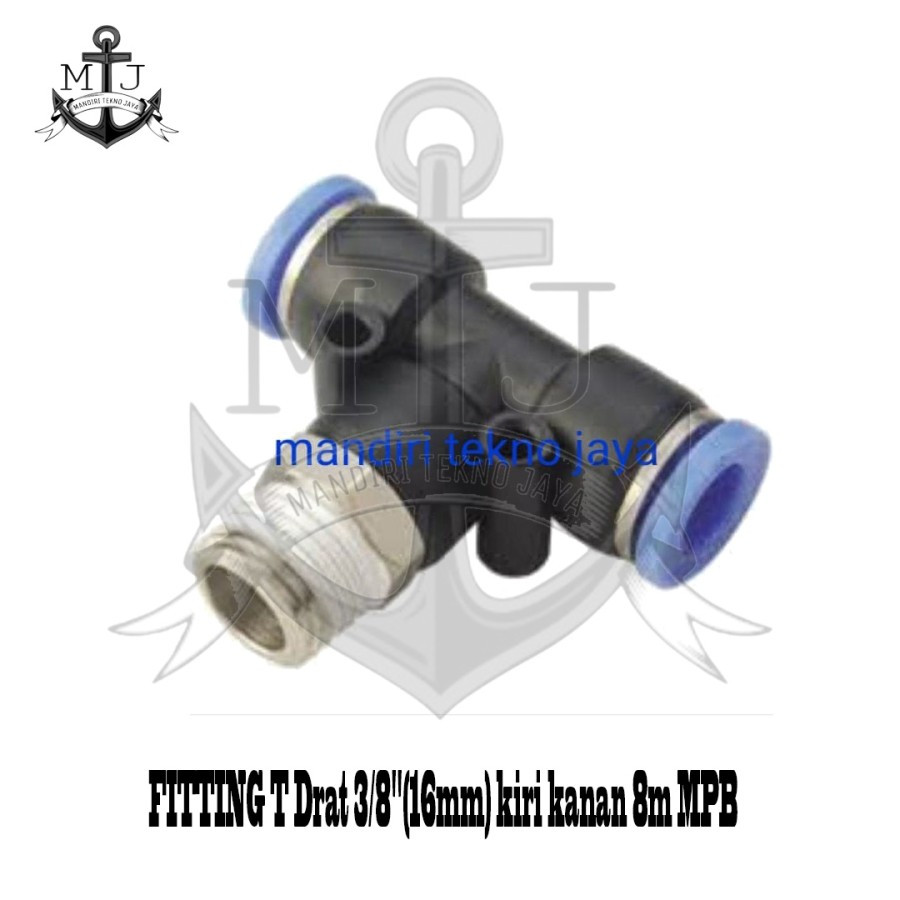 FITTING T Drat 3/8"(16mm) kiri kanan 8m MPB