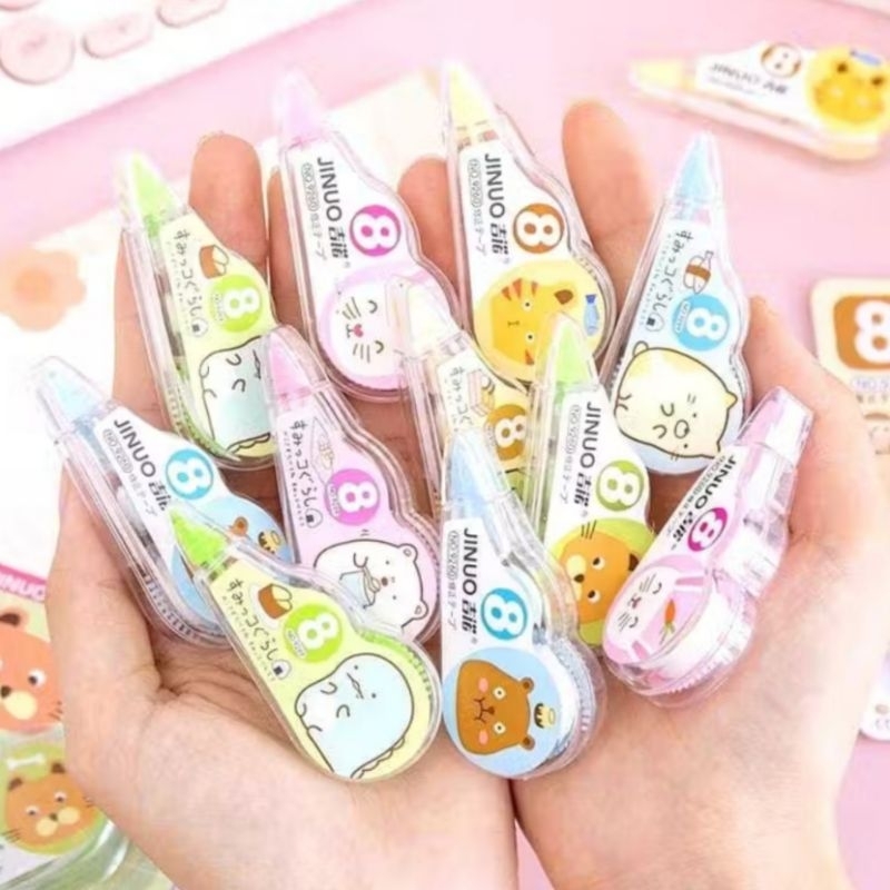 

HM71 Tipe-X Karakter Lucu 8M correction tape student tipe-x kertas mini karakter tipe-x roll 8m