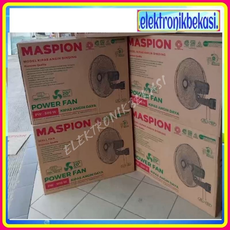 WALL FAN MASPION PW 506 W / MASPION KIPAS ANGIN PW 506 W / KIPAS ANGIN DINDING MASPION 20 INCH 506 W