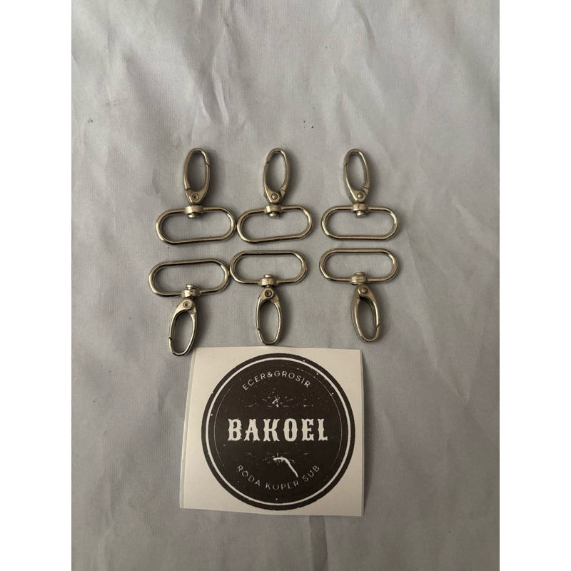 pengait tas/cantolan tas/ gantolan tali tas 3,5cm nikel