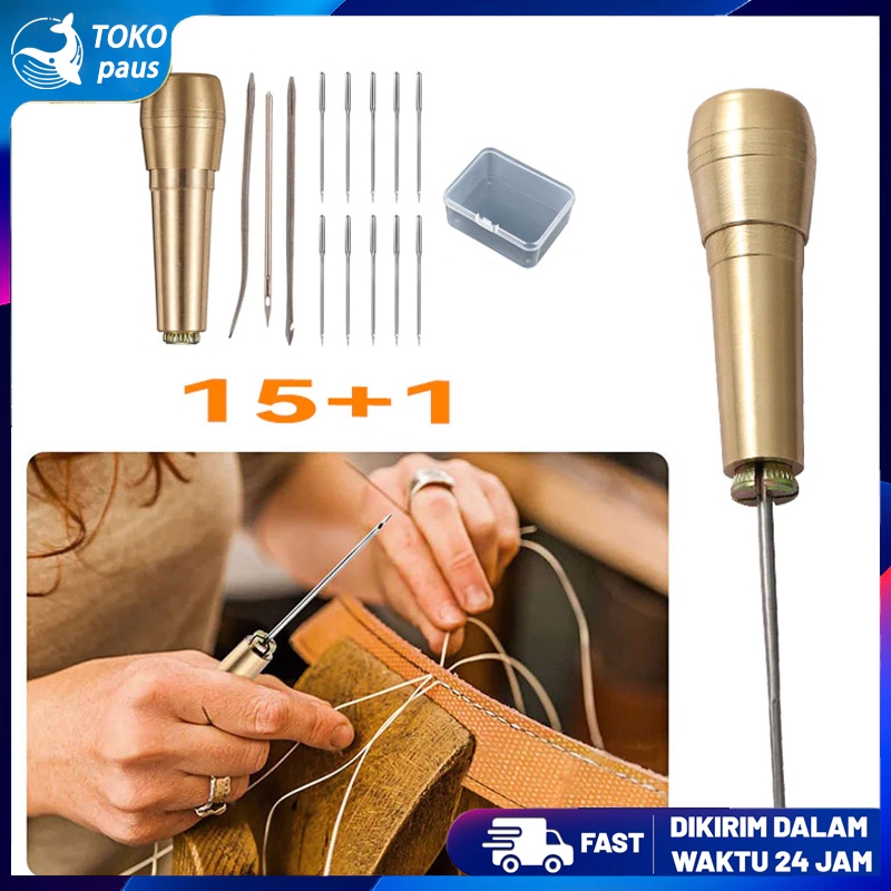 15pcs Kotak-jarum Sol Sepatu/alat Sol Sepatu Lengkap/jarum Jahit Sepatu/alat Jahit Sepatu Lengkap/al