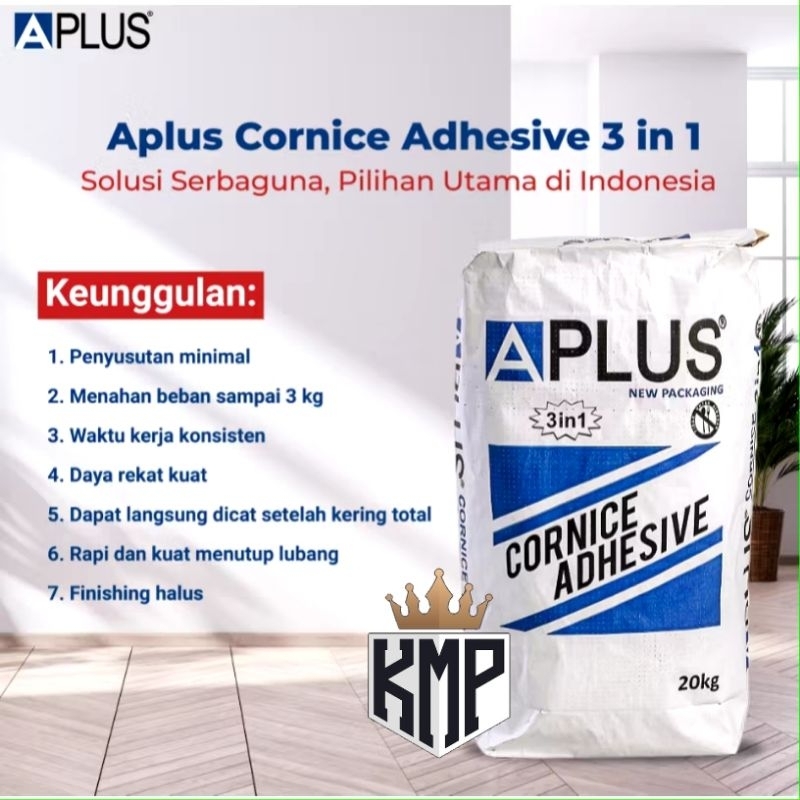 SEMEN CORNES PEREKAT LIS,PENYAMBUNG GIPSUM,PROFIL,ATAU PENUTUP DINDING CORNES 1kg