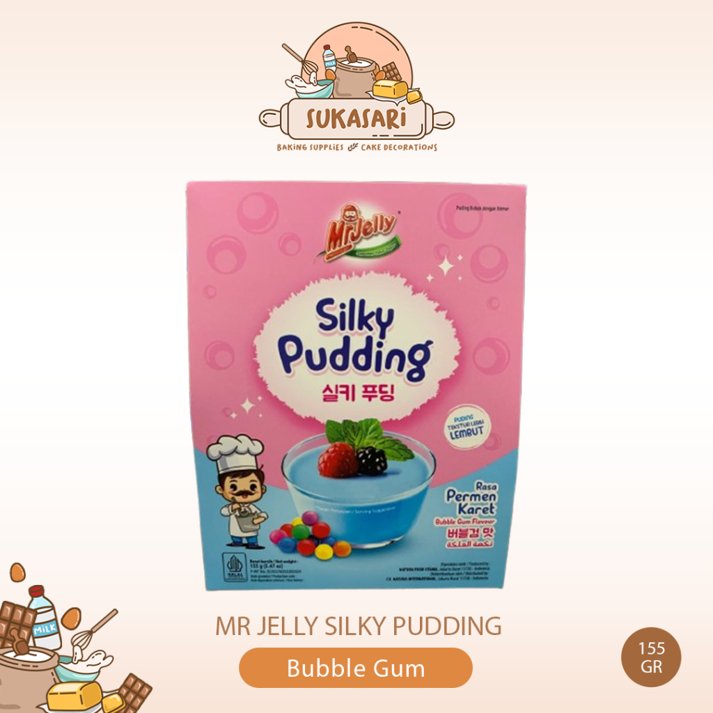 

Mr jelly Silky Pudding Bubble Gum 155gr / Puding rasa Permen Karet