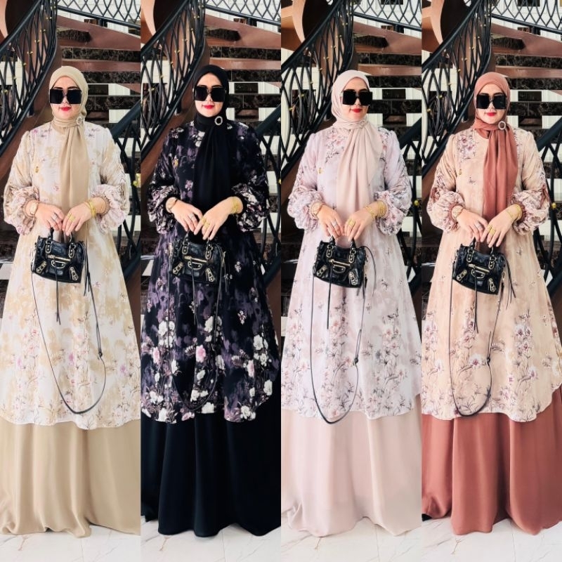 Gamis melayu set hijab/ Gamis malaysia set hijab