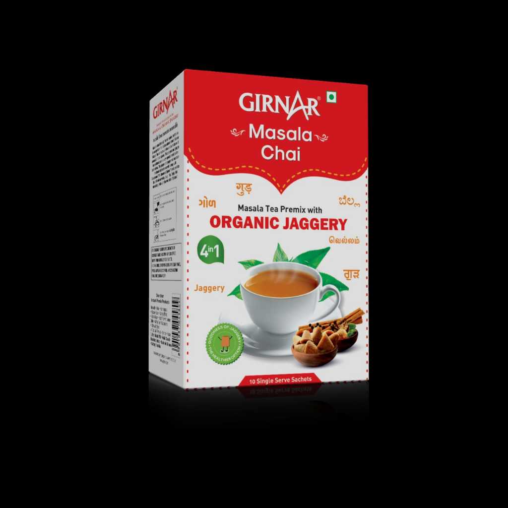 

GIRNAR MASALA CHAI ORGANIC JAGGERY 10SACHETS