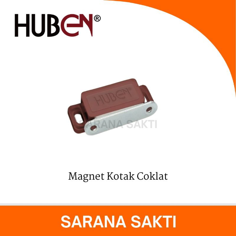 Magnet Kotak Coklat HUBEN MP-33 | Magnet Pintu Lemari Kayu Kabinet Persegi Brown Kecil