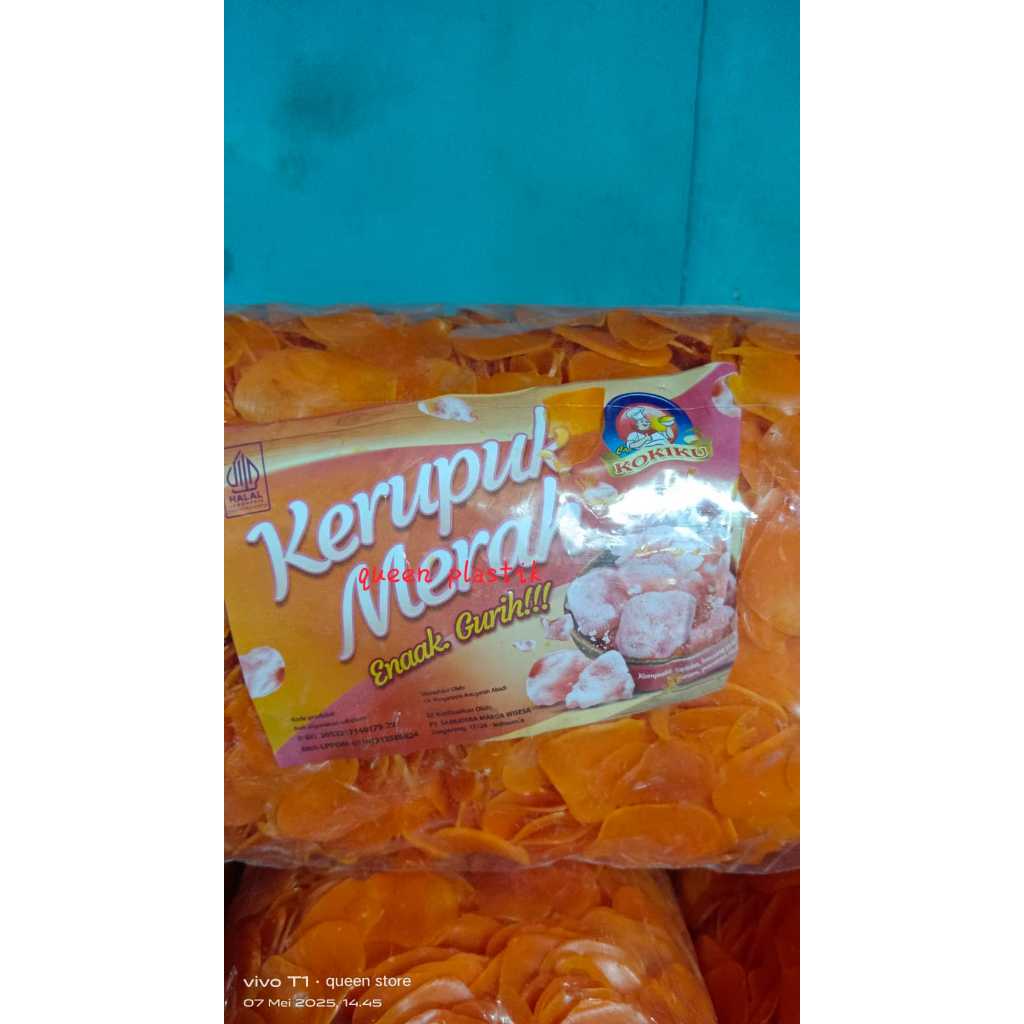 

KOKIKU Kerupuk Merah Super Guring Dan Mekar 5kg