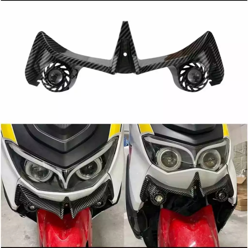Winglet Depan Nmax New Plus Lampu Tembak Winglet Nmax New Carbon Import Kualitas Terbaik Bergaransi