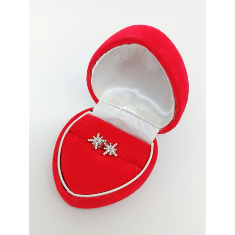 Anting stud frozen silver asli 925