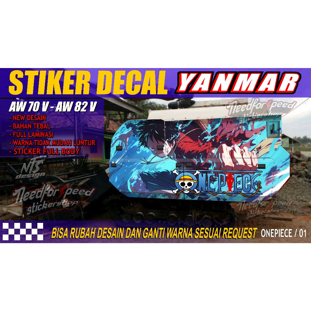 STICKER DECAL COMBINE KOMBI YANMAR AW 70 V DAN AW 80 V FULL BODY