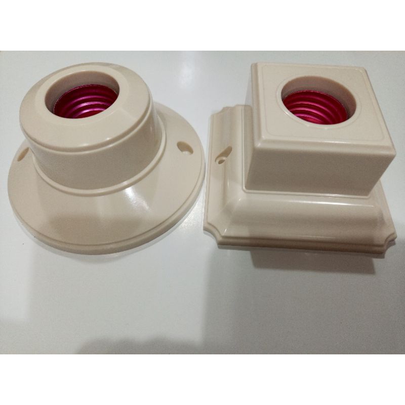 Fiting lampu  tempel plafon  Broco kotak/bulat