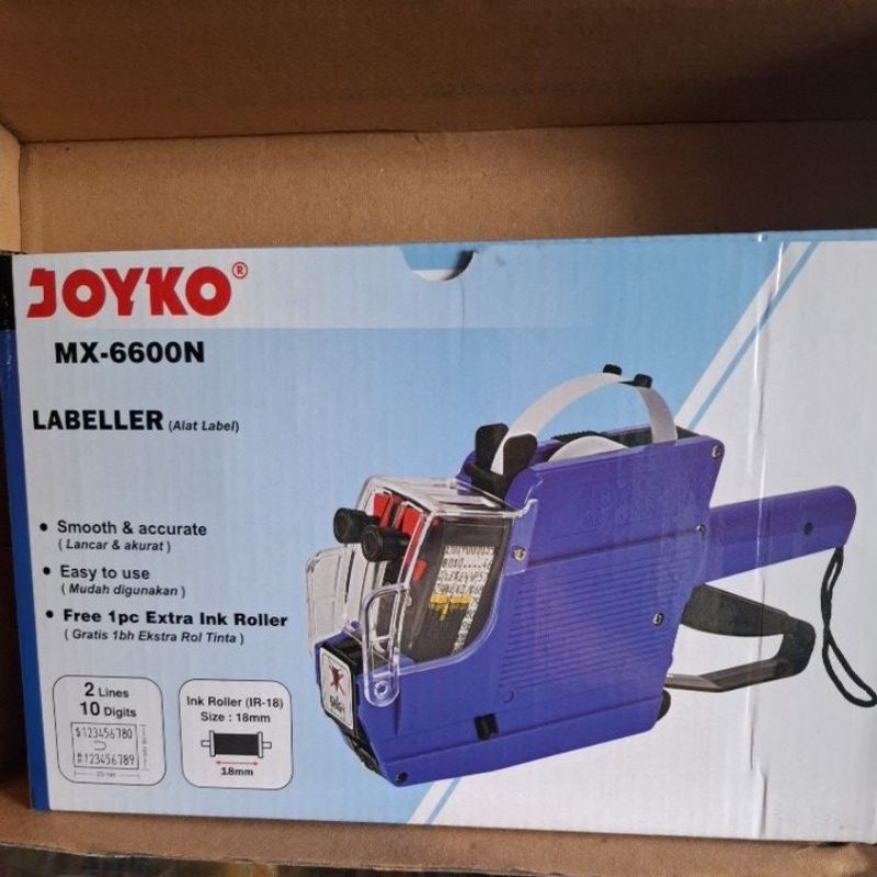 

mesin label harga / price labeller JOYKO 2 jalur MX-6600N 2line, 10 digit