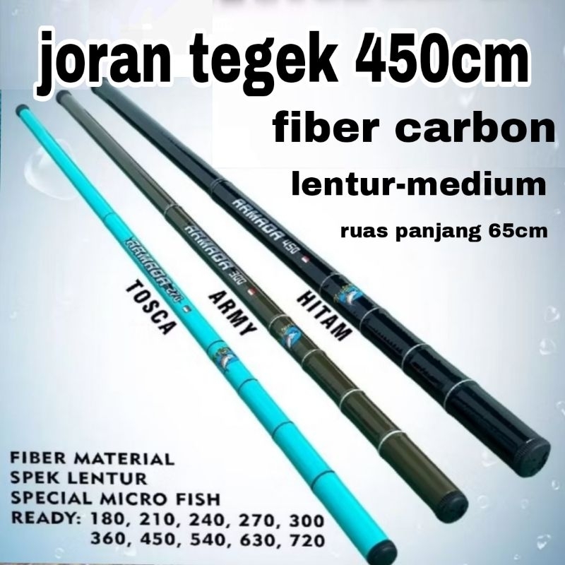 joran tegek 4.5 meter oregon neptune ruas panjang termurah joran pancing joran tegek joran cutit