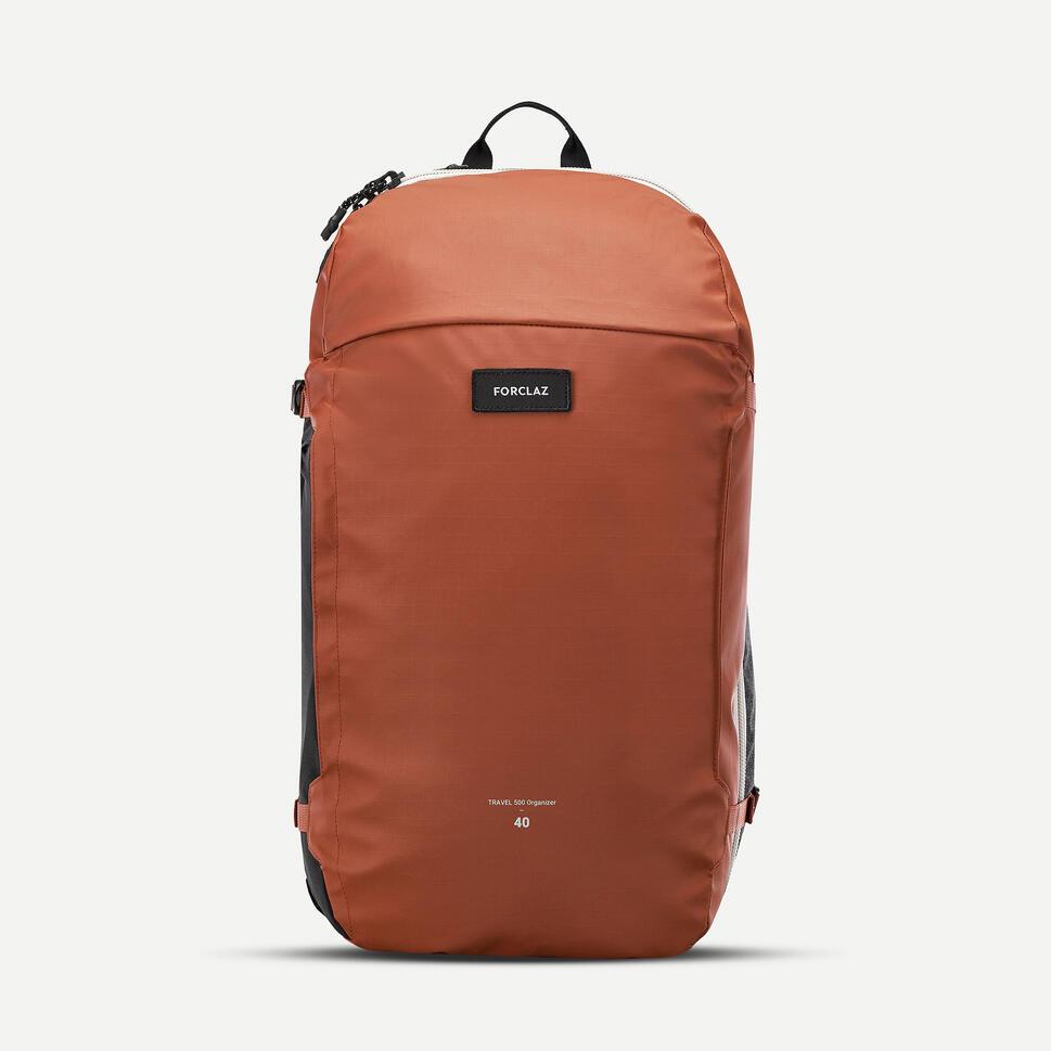 Decathlon FORCLAZ Tas Ransel Travel Organizer 500 - 40L - Orange Tas Travel Organizer 500 40L - 8787