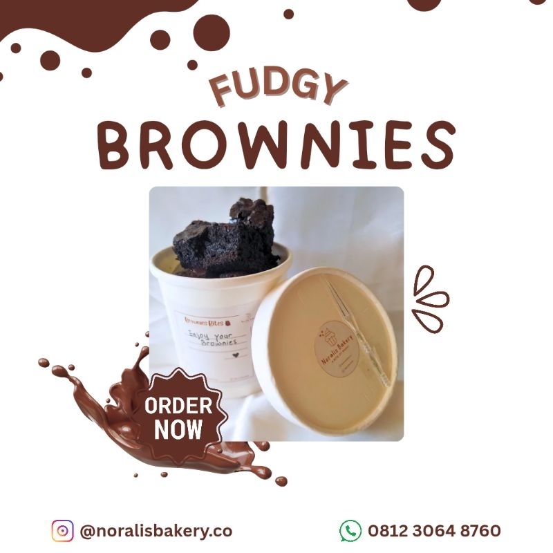 

[BROWNIES FUDGY LEMBUT & LUMER] - Camilan Premium, Fresh Baked!