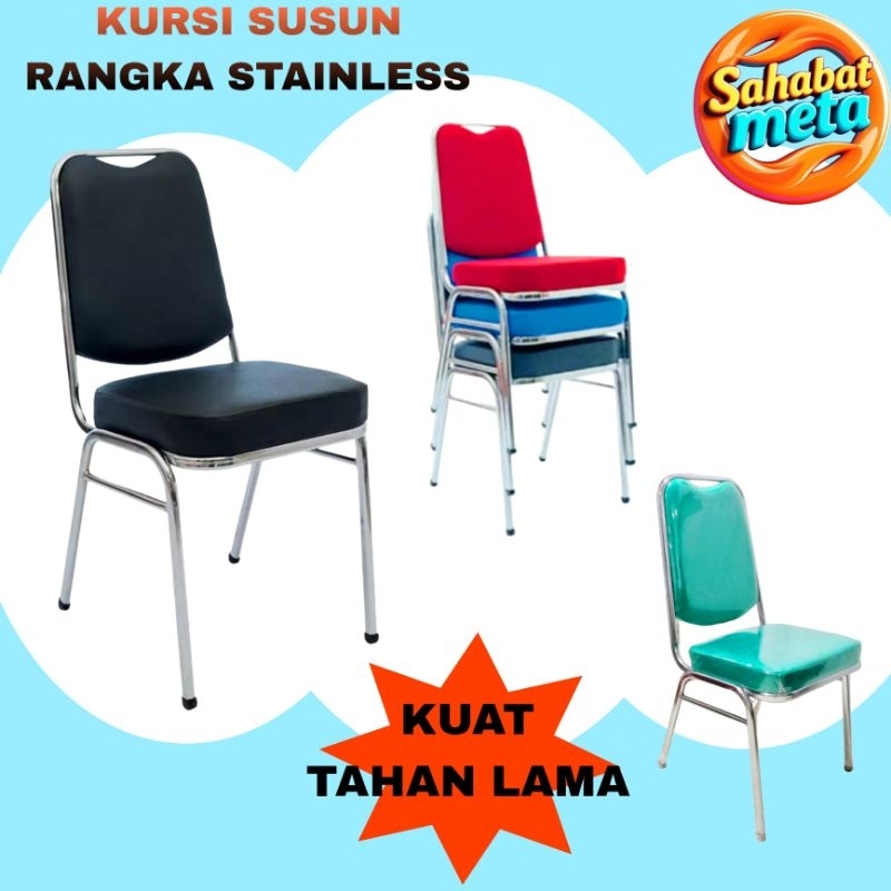 Kursi Susun / Kursi Kantor / Kursi Kondangan / Kursi Resepsi / Kursi Susun serbagaguna Stainless