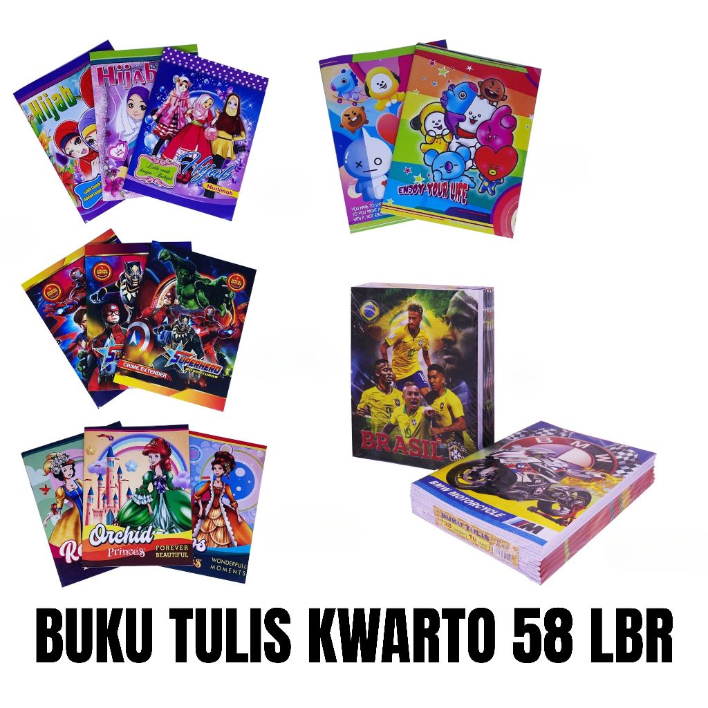 

BUKU TULIS MURAH KECIL/KWARTO ISI 58 LEMBAR - ECER