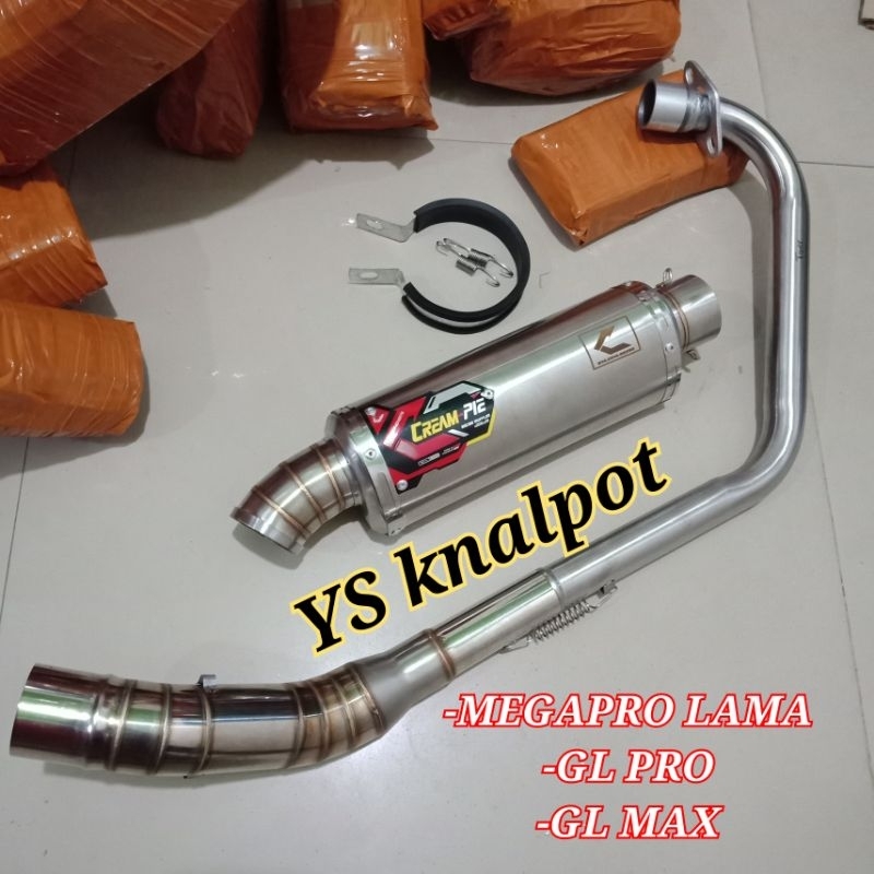 Knalpot Racing Creampie Oval New Buat Megapro Primus GL Pro GL Max