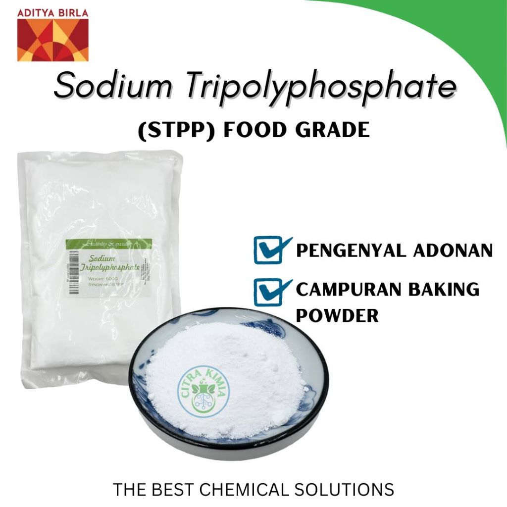 

STPP Food Grade Pengenyal Adonan 1kg - Sodium Tripolyphosphate Campuran Baking Powder Food Grade