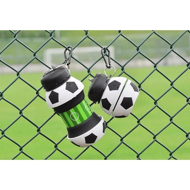 HG Sepak Bola Lipat Botol Air Olahraga Anak Portabel / Botol Minum Anak Laki Laki