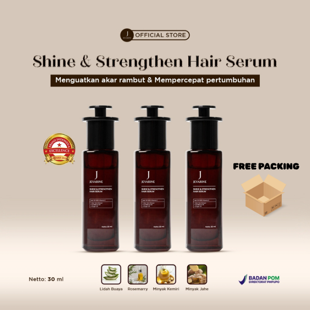 Jevarine Shine & Strengthen Hair Serum - serum penumbuh rambut botak super cepat serum penumbuh ramb