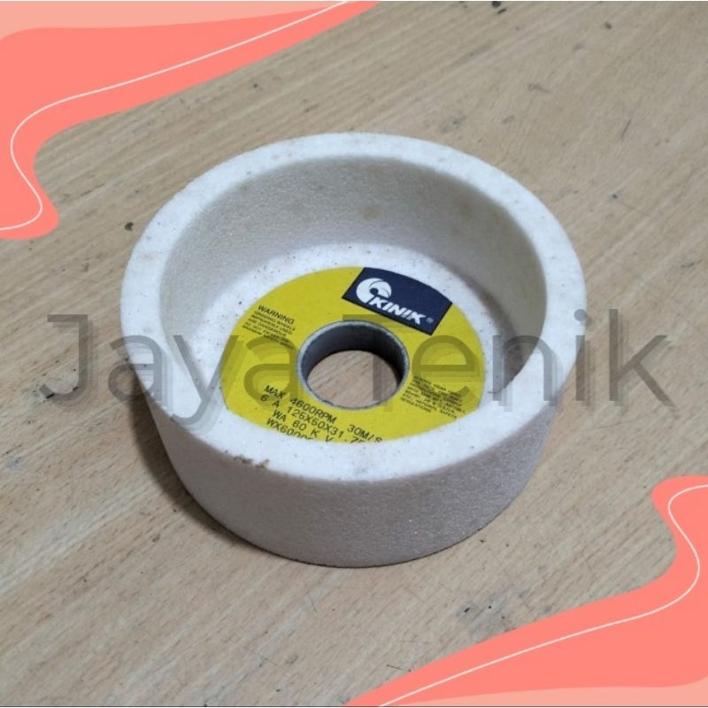 Batu Gerinda Mangkok 4 Inch KINIK Size (125x50x31.75) WA 60KV 6A