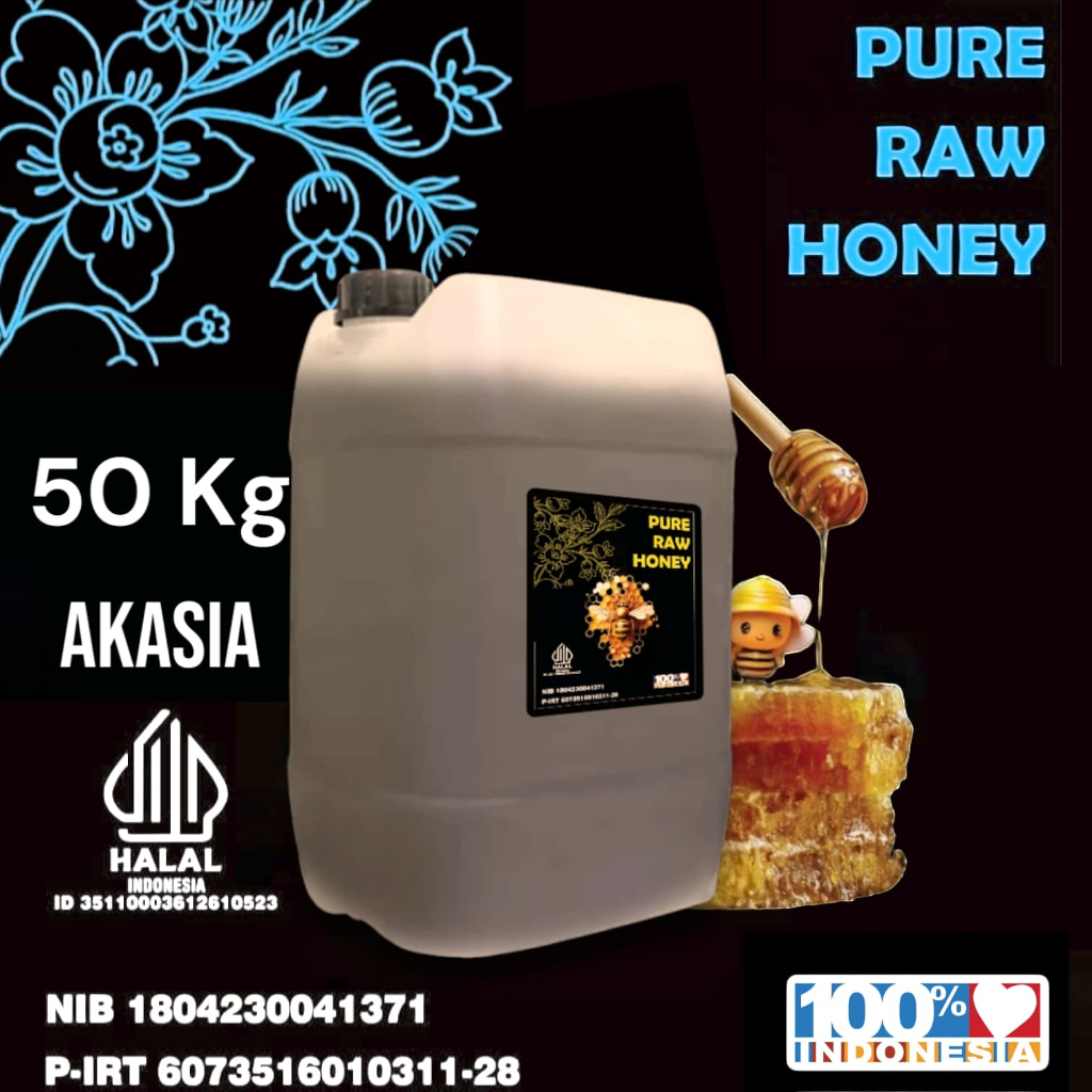 

[GROSIR] 50 KG Madu Akasia Murni Asli 100% Pure Raw Honey