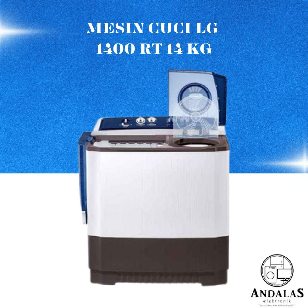 MESIN CUCI LG 2 TABUNG 14KG P1400RTM / P1400R TWINTUB 420WATT P 1400