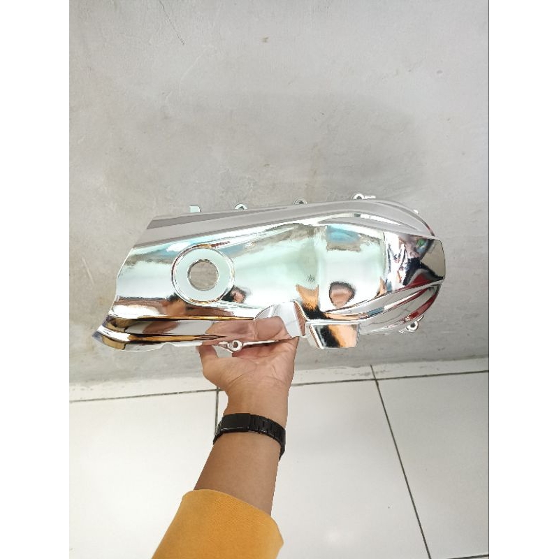 Cover CVT Beat Fi 2014 Beat Karbu Scoopy Carbu Chrome kualitas terbaik