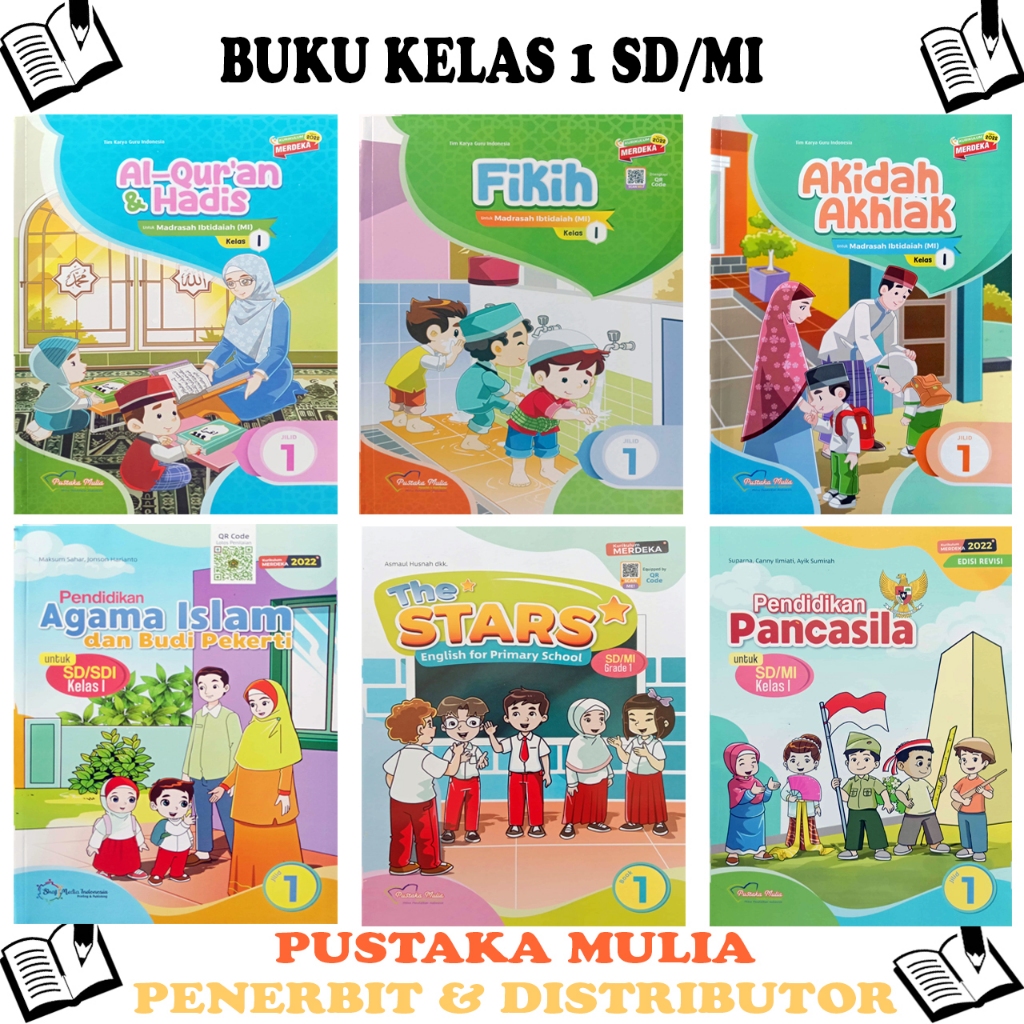 Paket Buku Kelas 1 SD/MI Kurikulum Merdeka - Penerbit Pustaka Mulia