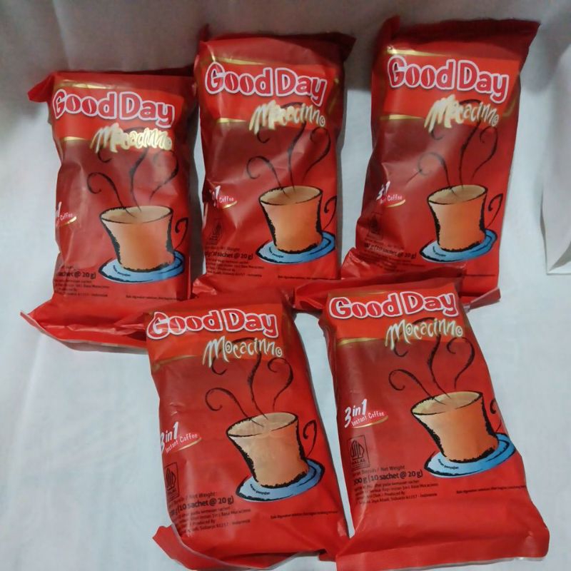 

Good Day Moccacino 1 renceng (10 sachet @ 20gram)
