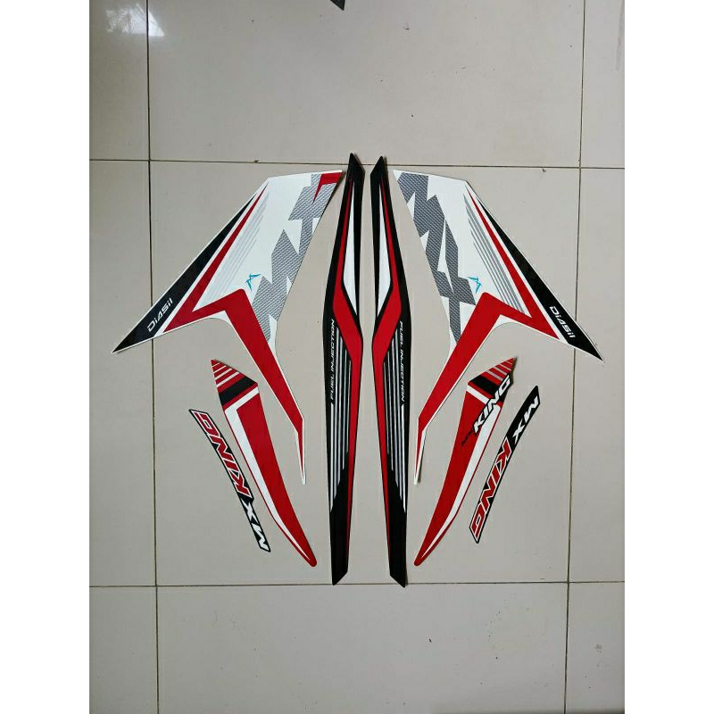 striping stiker MX king 2025 hitam putih original