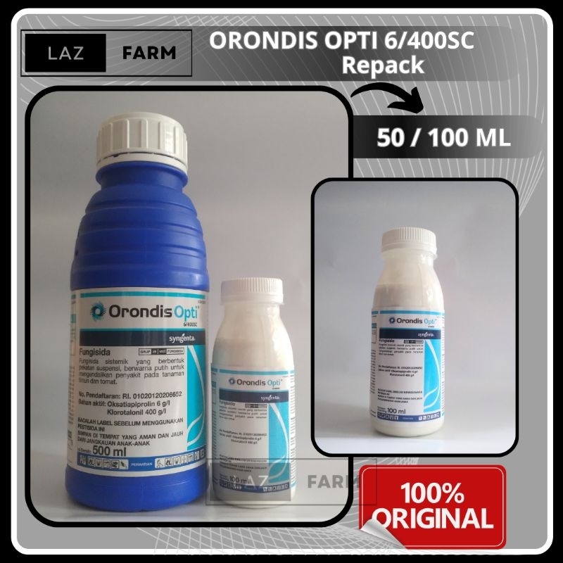 FUNGISIDA ORONDIS OPTI 6/400SC 50/100 ML KEMASAN REPACK EKONIMIS ORIGINAL SYNGENTA