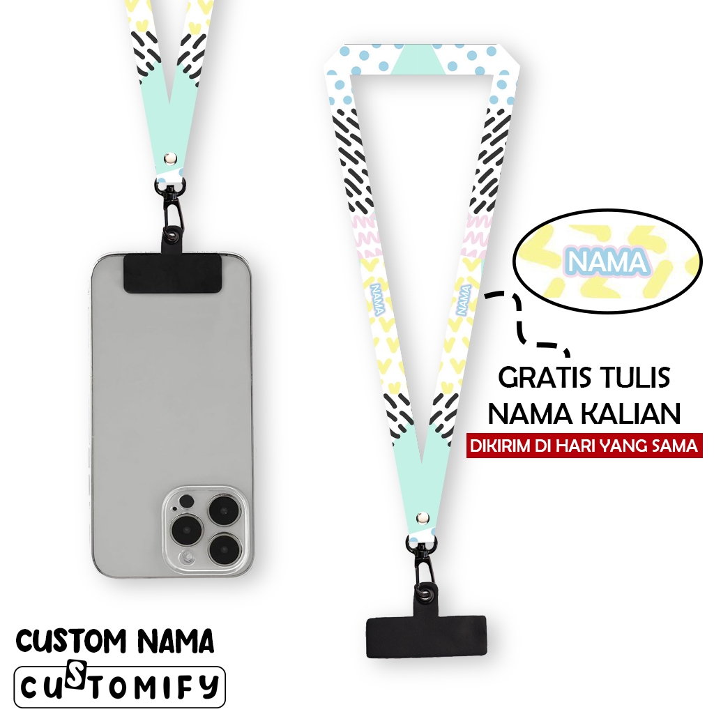 

Lanyard Custom Nama Tali Gantungan Nametag 1,5 cm Printing 2 Sisi Design 92 - Customify