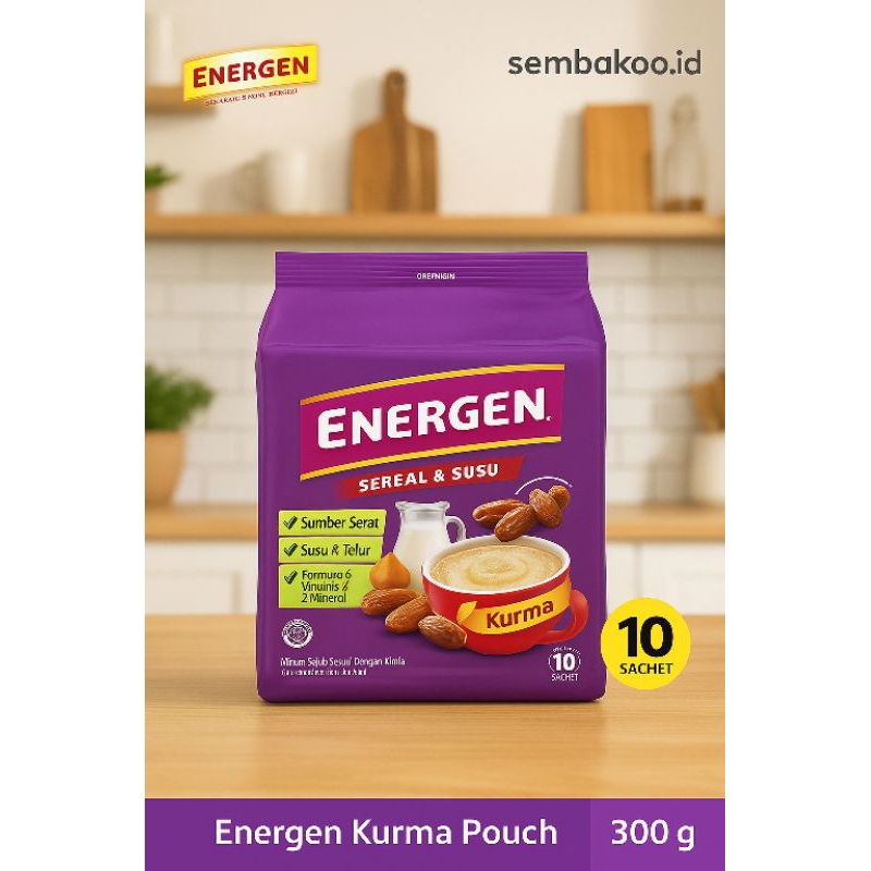 

Energen Kurma Bag 340g | 10 Sachet | Sereal & Susu | Sarapan Praktis Bergizi