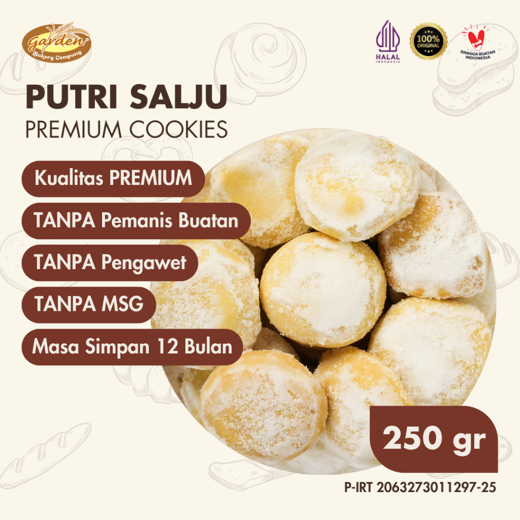

Putri Salju Premium Cookies Garden Bakery Kue Kering Snacks Makanan Lebaran
