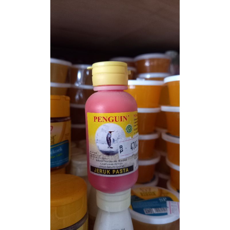 

Jeruk Pasta cap penguin 55ml / perisa Jeruk/ Pewarna jeruk