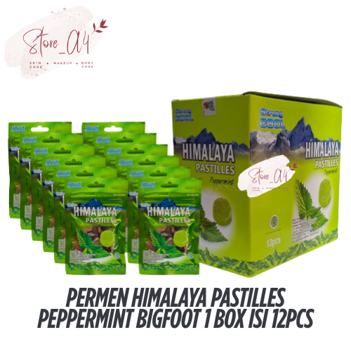 

Permen Himalaya Pastilles Peppermint Bigfoot 1 Box isi 12pcs