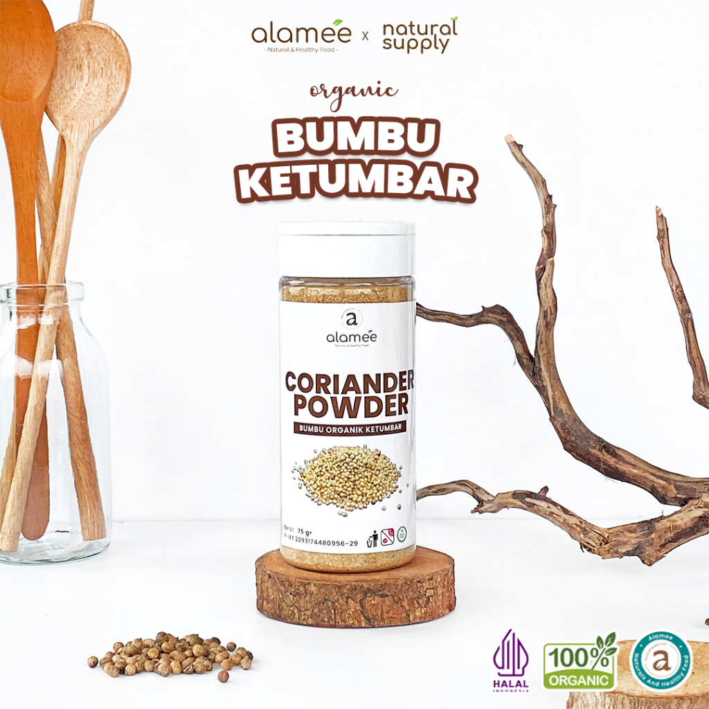 

ALAMEE Ketumbar Bubuk Organik Bumbu Dapur Instan Coriander Powder Murni Asli Tanpa Campuran 75gr